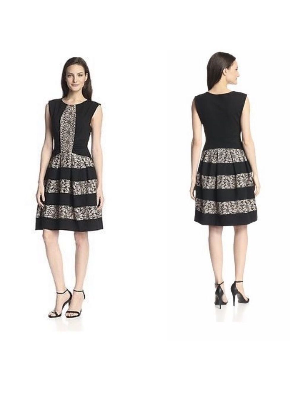 Anthropologie Eva Franco Strata Lace Flare Dress